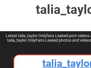 taliatayylor leaks|Talia Taylor Videos